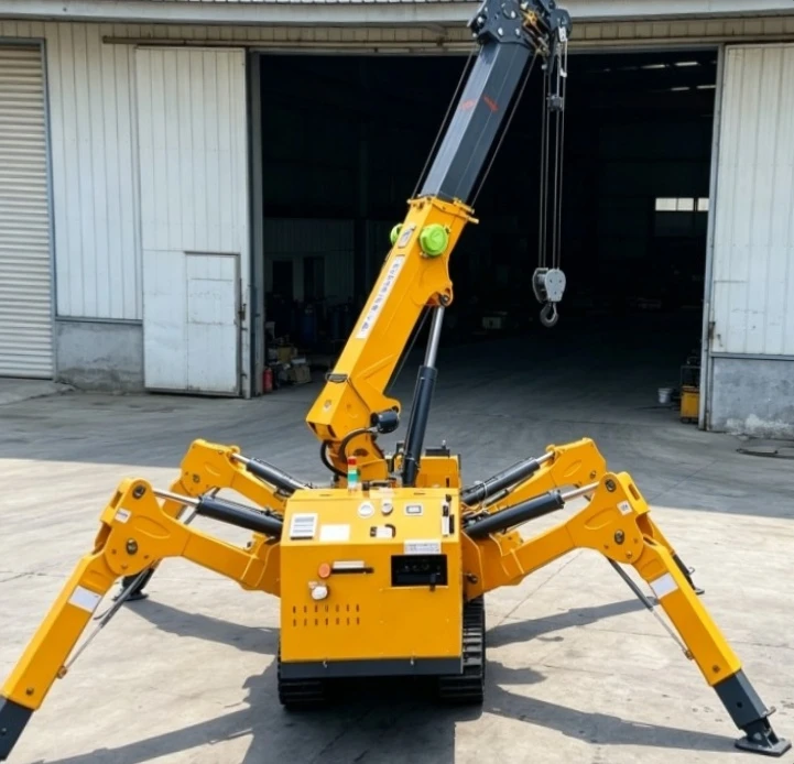 Compact Spider Lifting Crane Wireless Remote Tracked Spider Crane For Park Landscape Construction Material Lifting