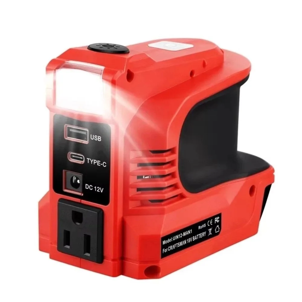 

18V 20V Power Inverter DC 20V to AC 110-120V USB ＆Type-C Power Adapter Generator Converter Multiple Charging Ports Inverter