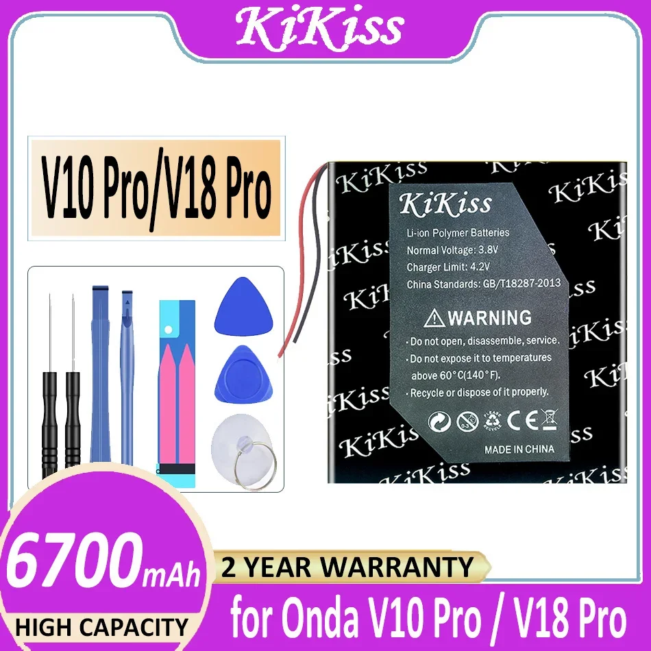 Мощный аккумулятор KiKiss 6700 мАч для Onda V10/V18 Pro V10Pro V18Pro Bateria