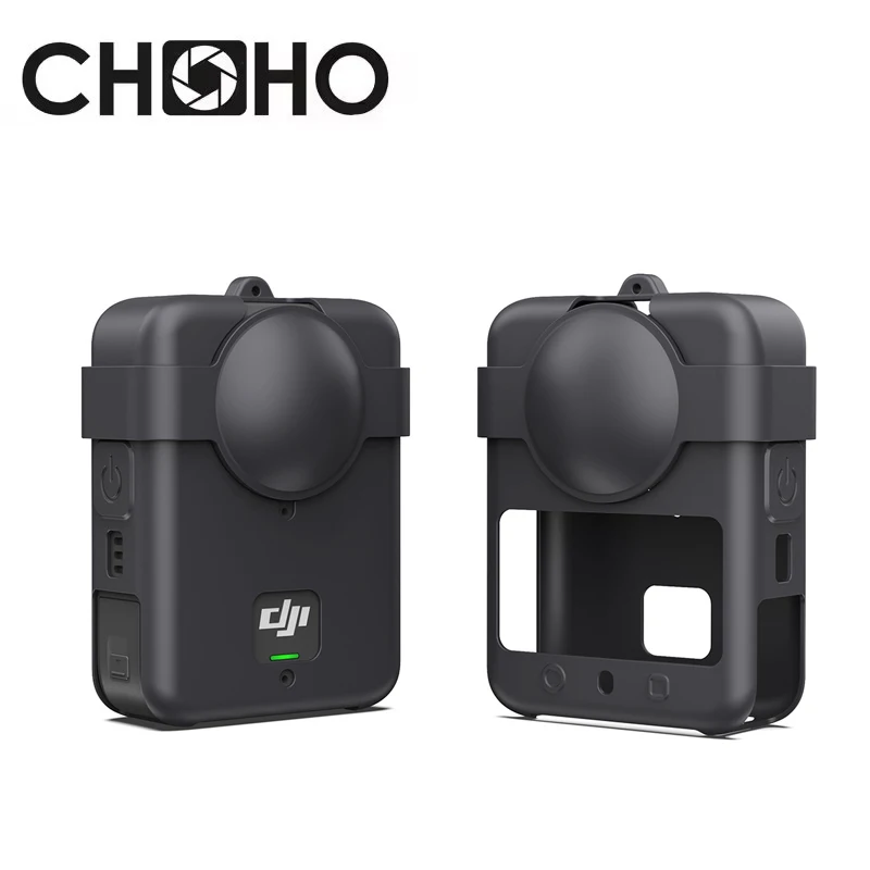 For DJI OSMO 360 dji Camera Accessories Rubber Case Silicone silica gel Cover + Lens Cap Shell Protector Soft + Neck Wrist Strap