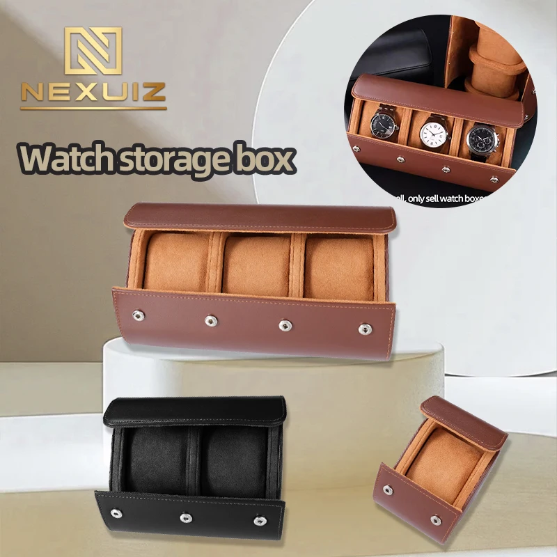 For Tissot Rolex CARTIER Casio IWC Mechanical Quartz Dust And Shock Proof Watch Storage Box Portable lLeather Travel Storage Box