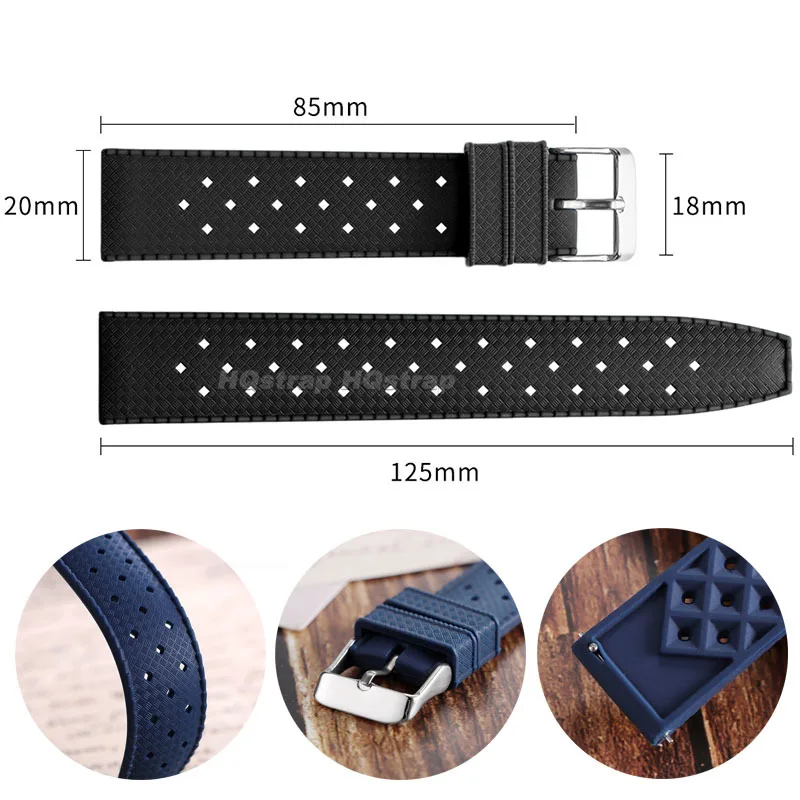 20 مللي متر 22 مللي متر الاستوائية حزام ساعة سيليكون لينة المطاط سوار ل أوريس ل أوميغا العالمي مقاوم للماء الرياضة حزام الساعات