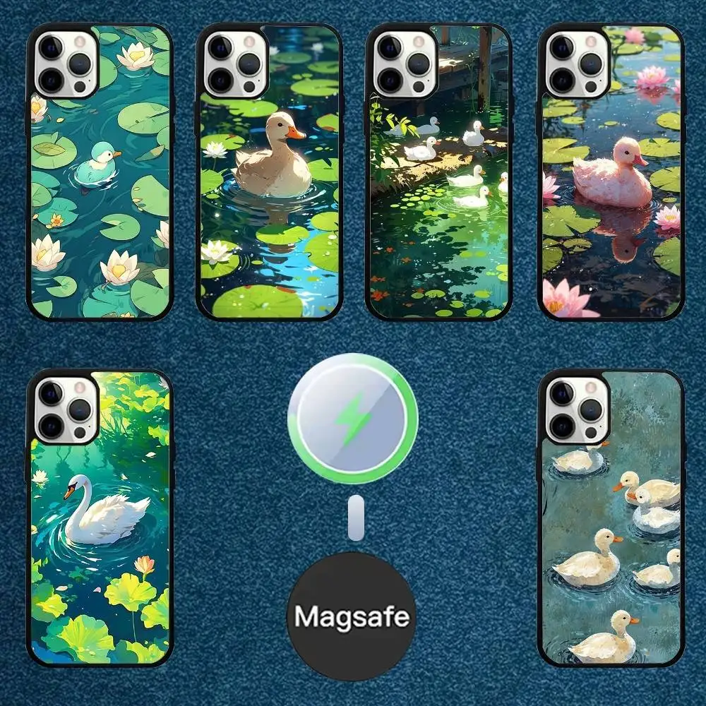 

duck Phone Case For iPhone 16,15,14,13,12,11,Plus,Pro,Max Mini Magsafe Magnetic Wireless Charging