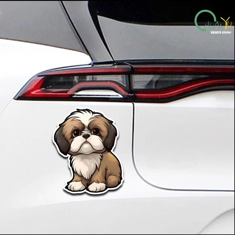CUTE CHIBI SHIH TZU DOG Vinyl Car Sticker Decal Animal Decorative Car Sticker