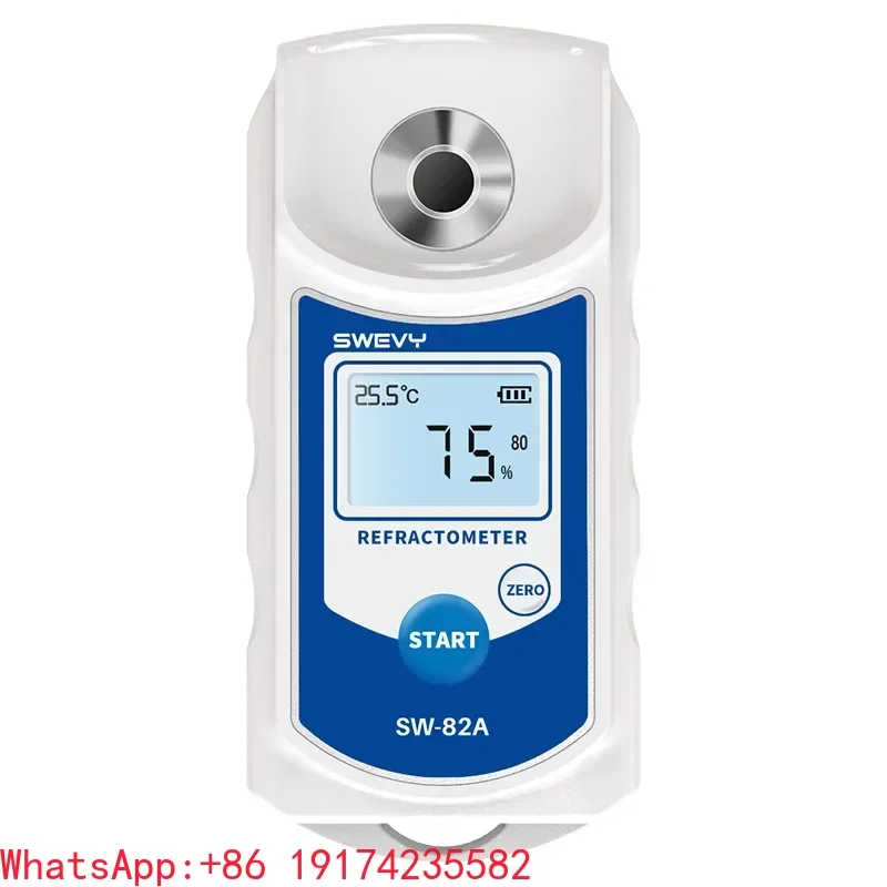 SW-82A Digital Alcohol Refractometer 0-80%vol Temperature Compensation High Precision For Home Brewing Baijiu