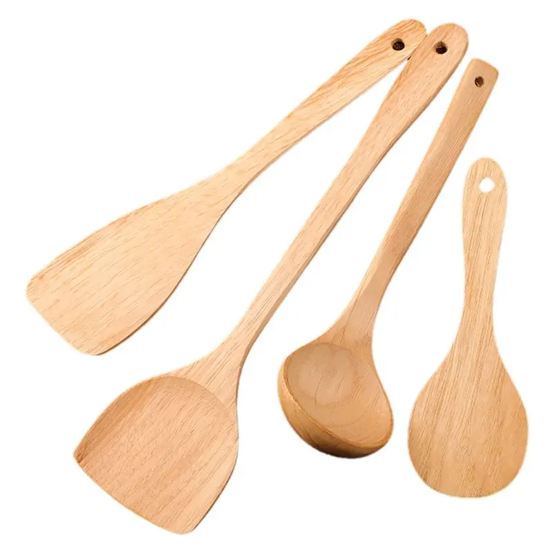 

AWAH Wooden Cooking Spoons Kitchen Utensils Set Stir Frying Tools Frying Shovel Spoon For Cooking, Stirring, And Serving