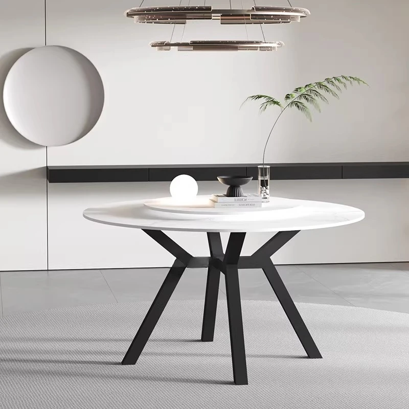 Simple dining table foot light luxury rock slab round foot bracket marble dining table legs hot pot table legs custom