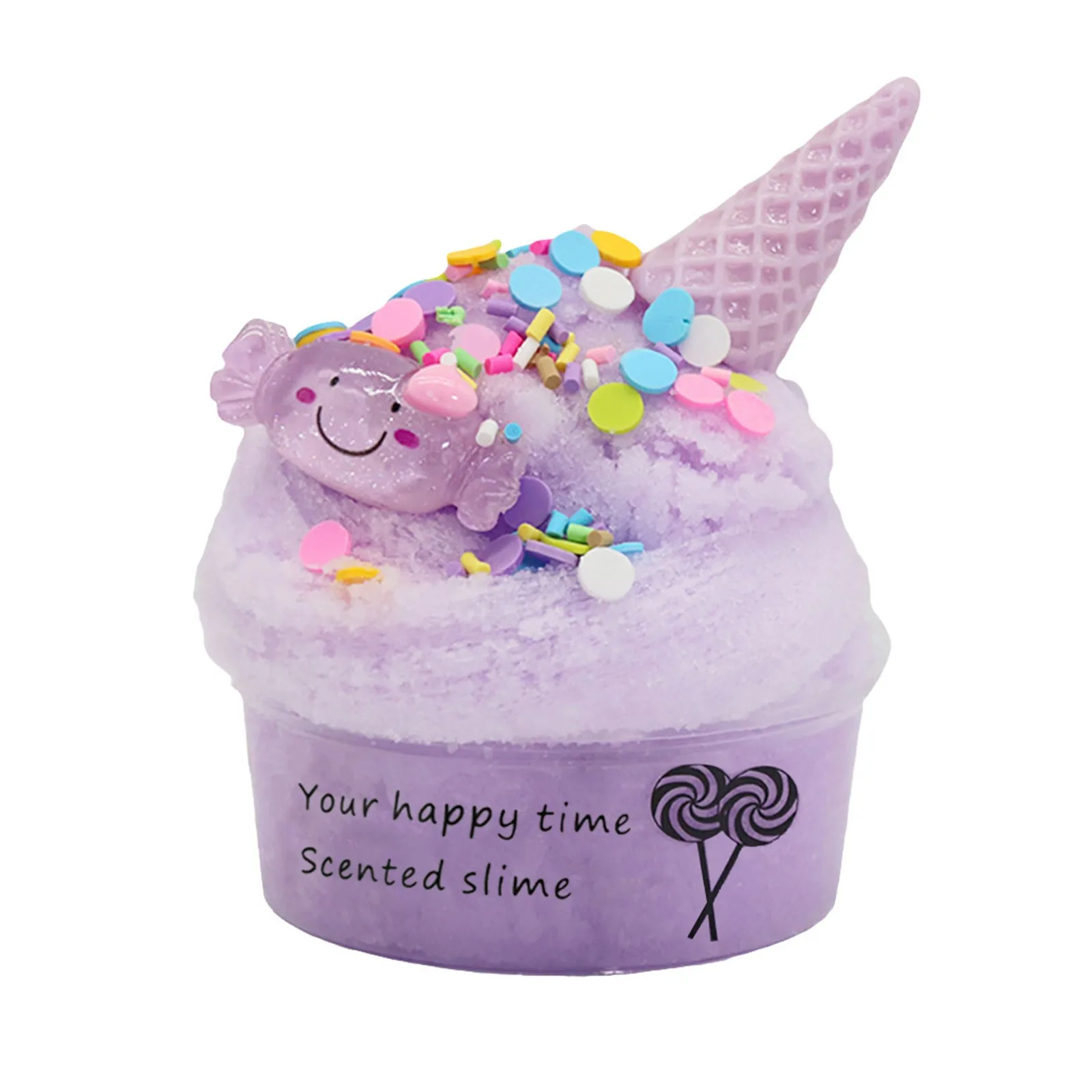 60ml Cotton Candy Cloud Ice Creamcone Slime Swirl Scented-Clay Toy