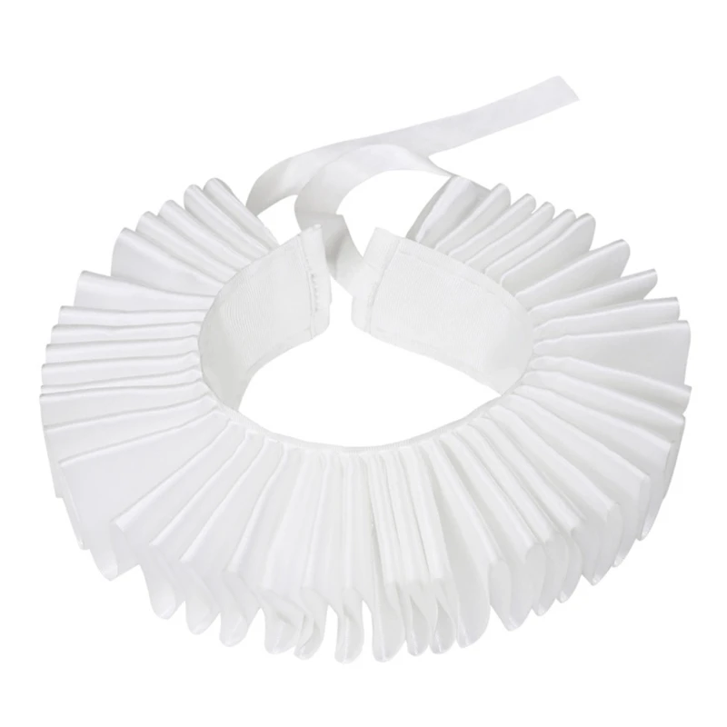 Retro Elizabethan Ruffled Neck Collar Clown Cosplay Necklace Choker Scarf