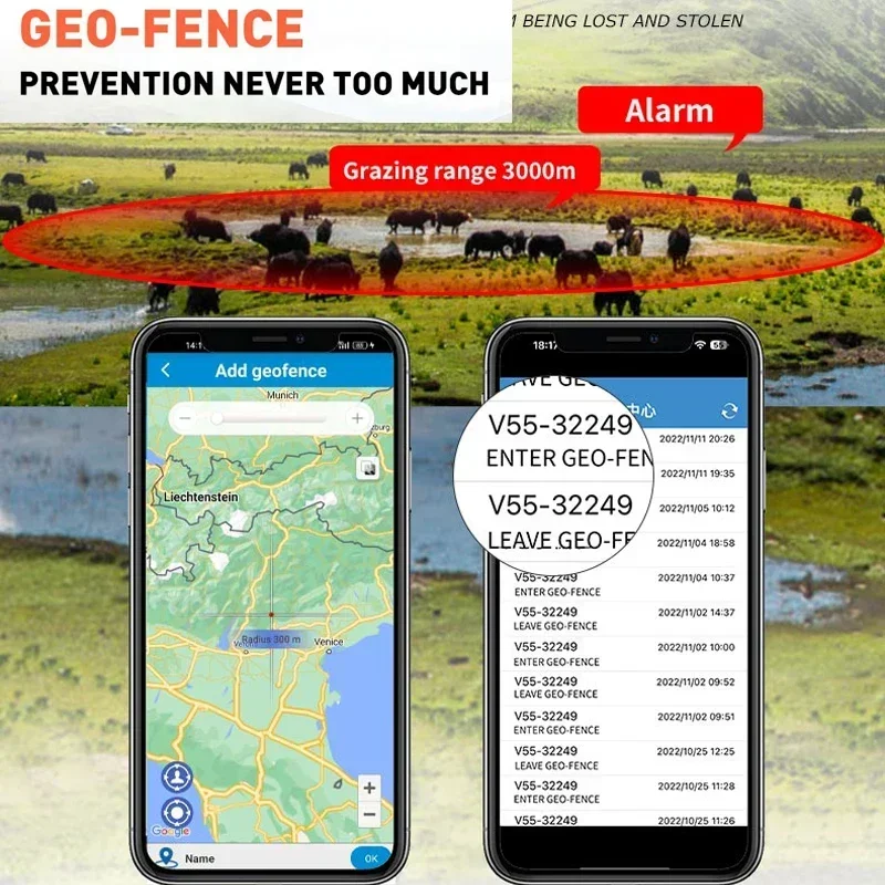 4G GPS Tracker Sheep Cow Cattle Horse GPS Wifi Tracking Device Geo-fences Waterproof 30000mAh Huge Battery SOS Alarm Free APP