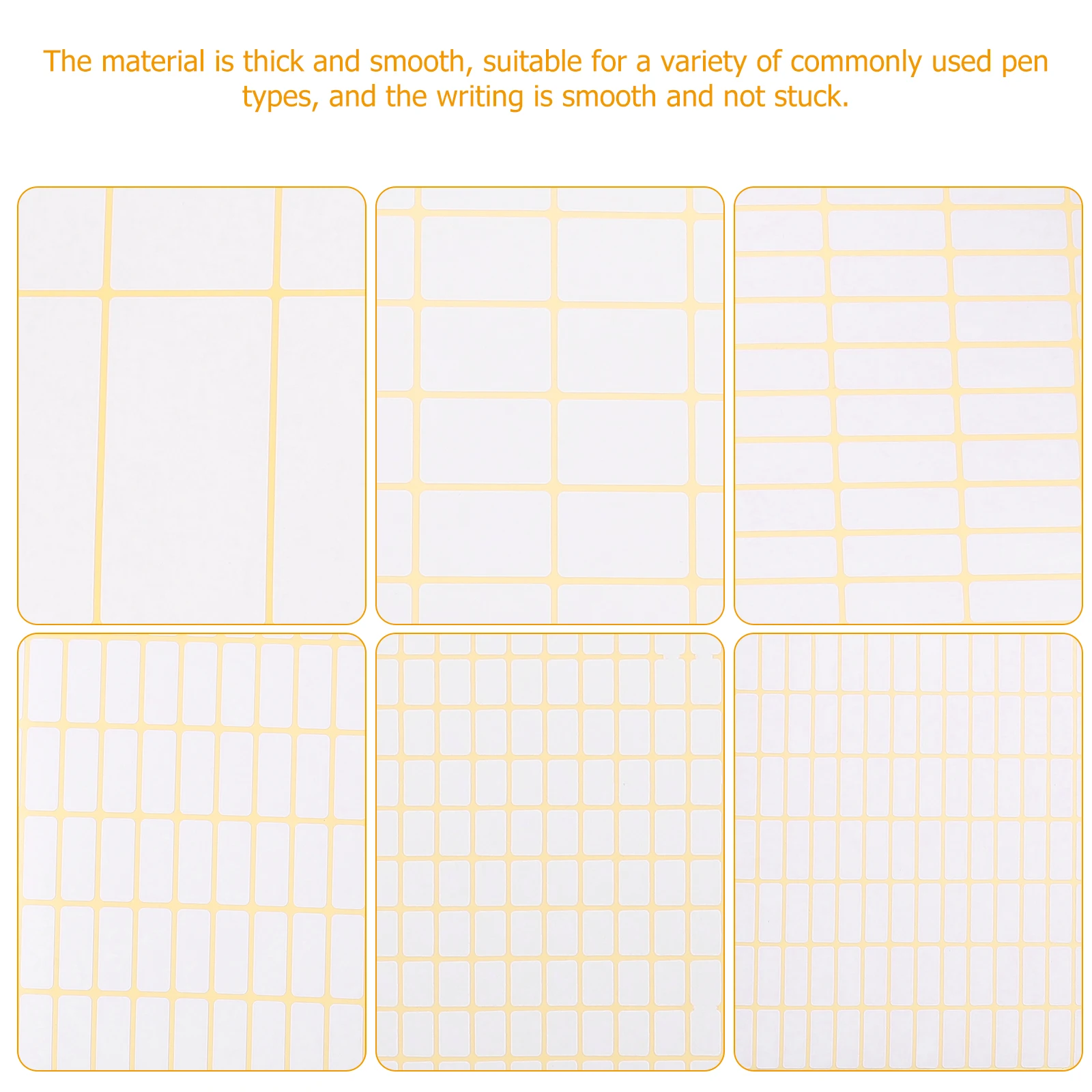 

36 Sheets Blank Sticker Labels Adhesive Name Tags Coated Paper for Organizing Various Classification School Supplies Sticky