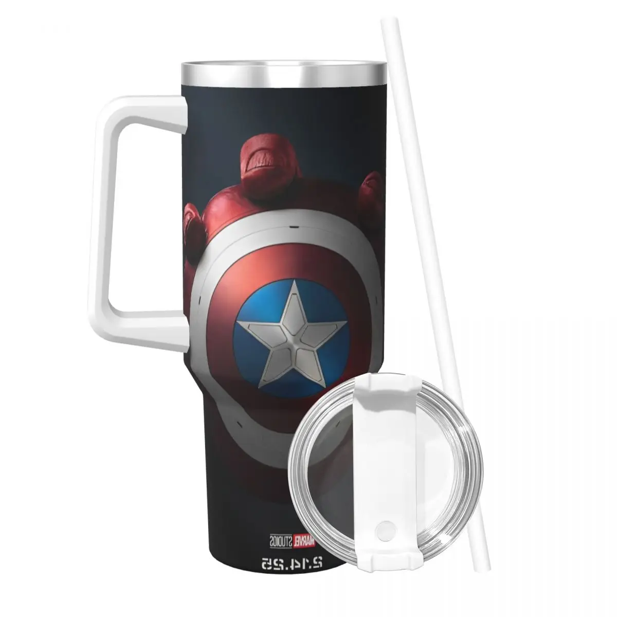 Stainless Steel Tumbler Captain America 4 Coffee Mug movie Keep Heat Hot Drinks Car Mugs Beach Custom Water Bottle