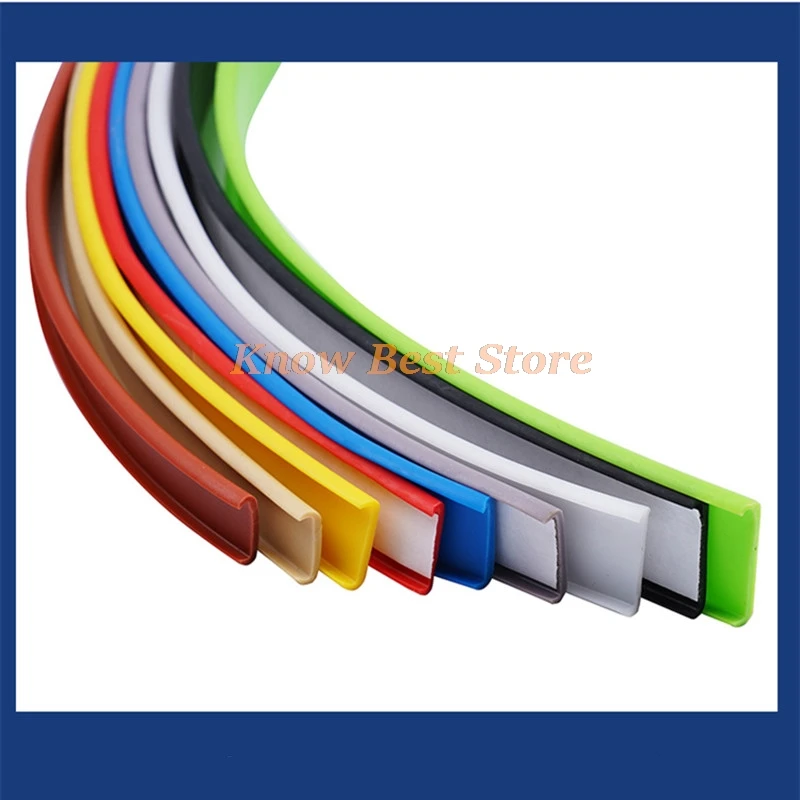2M Adhesive Edge Banding Tape 5-36mm U PVC Veneer Sheets for Furniture Cabinet Table Edge Guard Protector Seal Strip Decor