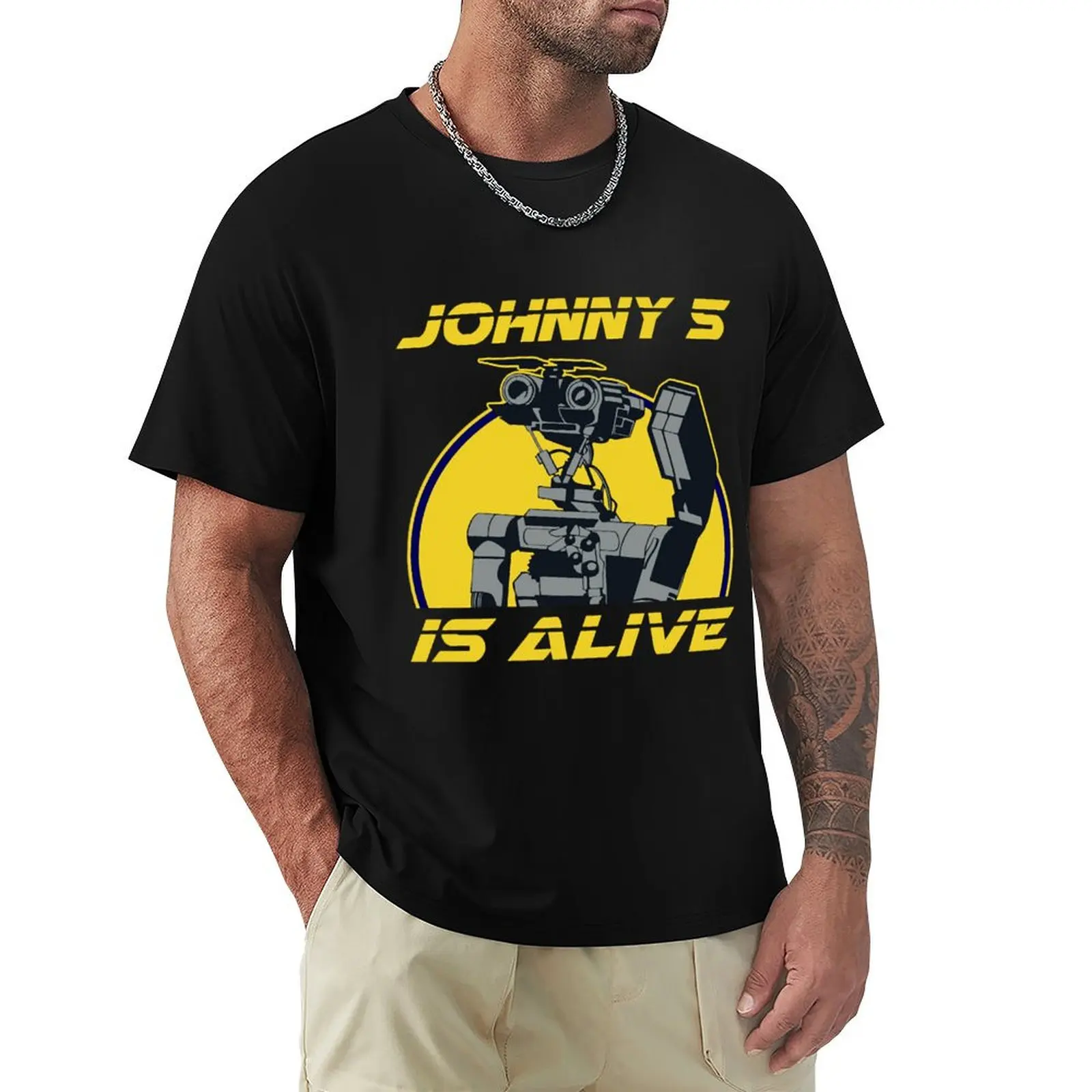 

Johnny 5 is alive T-Shirt Heavy Duty Casual Work Tee