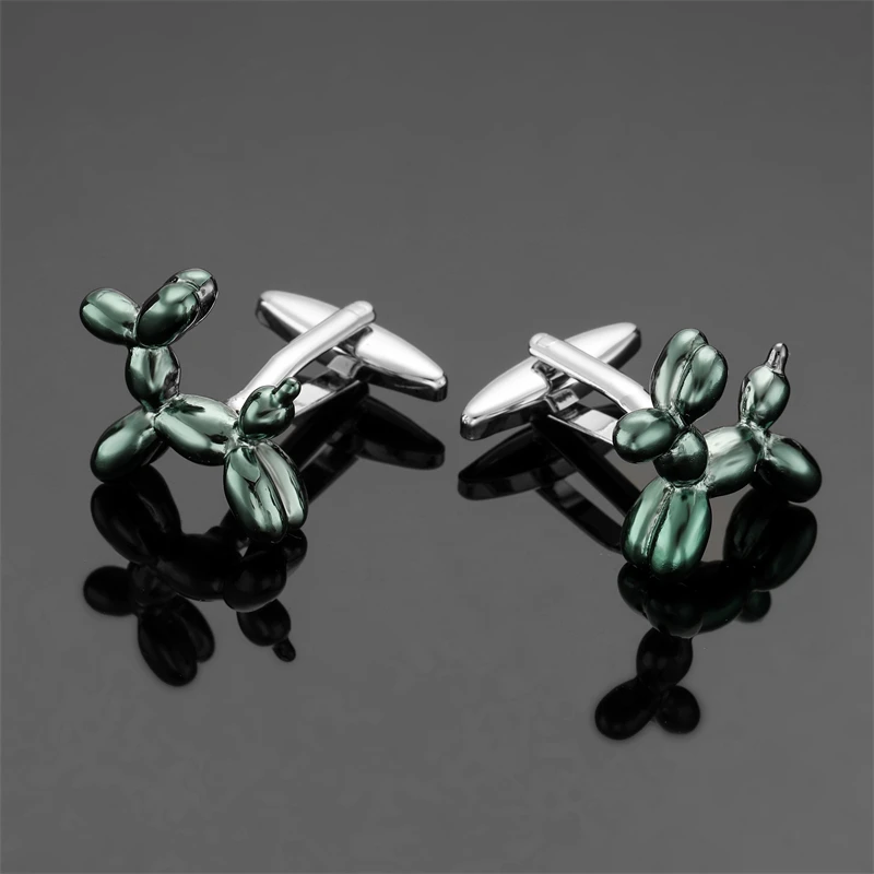 High quality men's French shirt metal Balloon dog animals cuffs buttons business suit accessories jewelry gifts