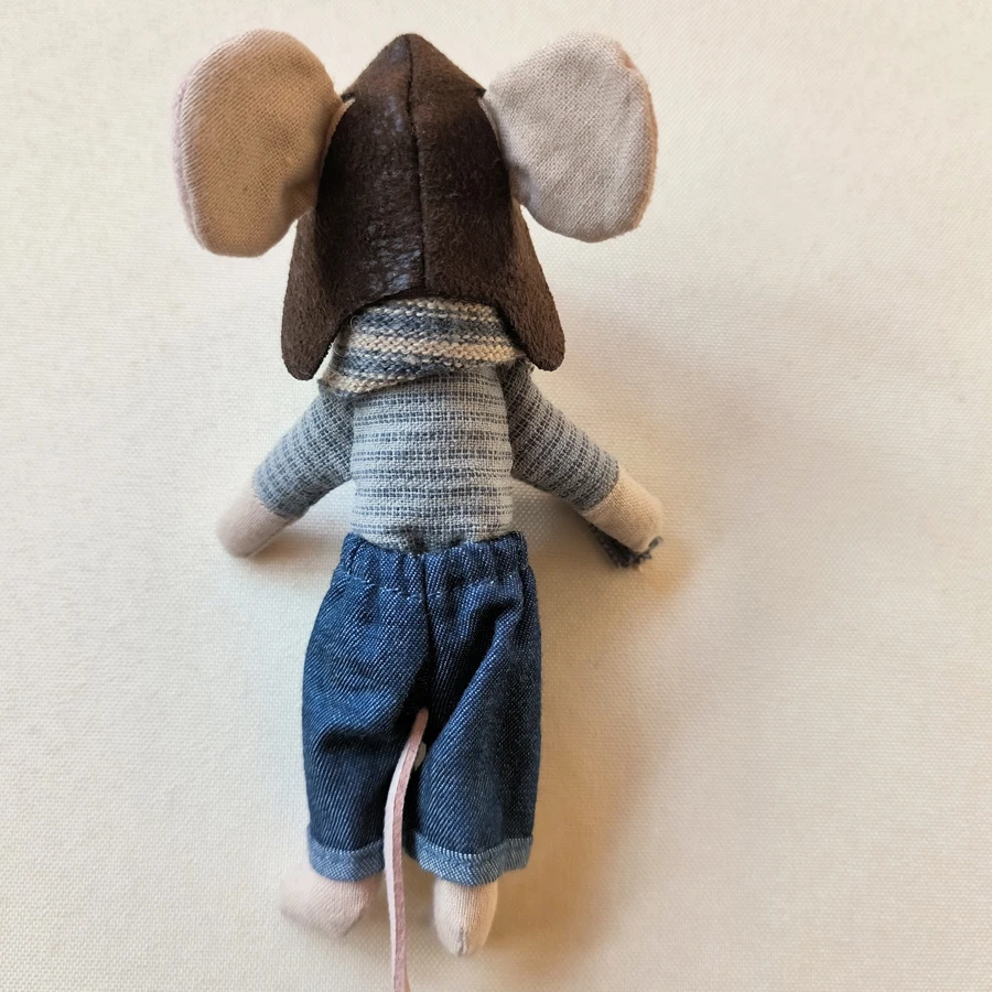 R​acer Brother Mouse Cute Handcraft Collective Tiny Mouse for Doll House Birtherday Gift Pocket Plushiesffed Animal Pocket Doll