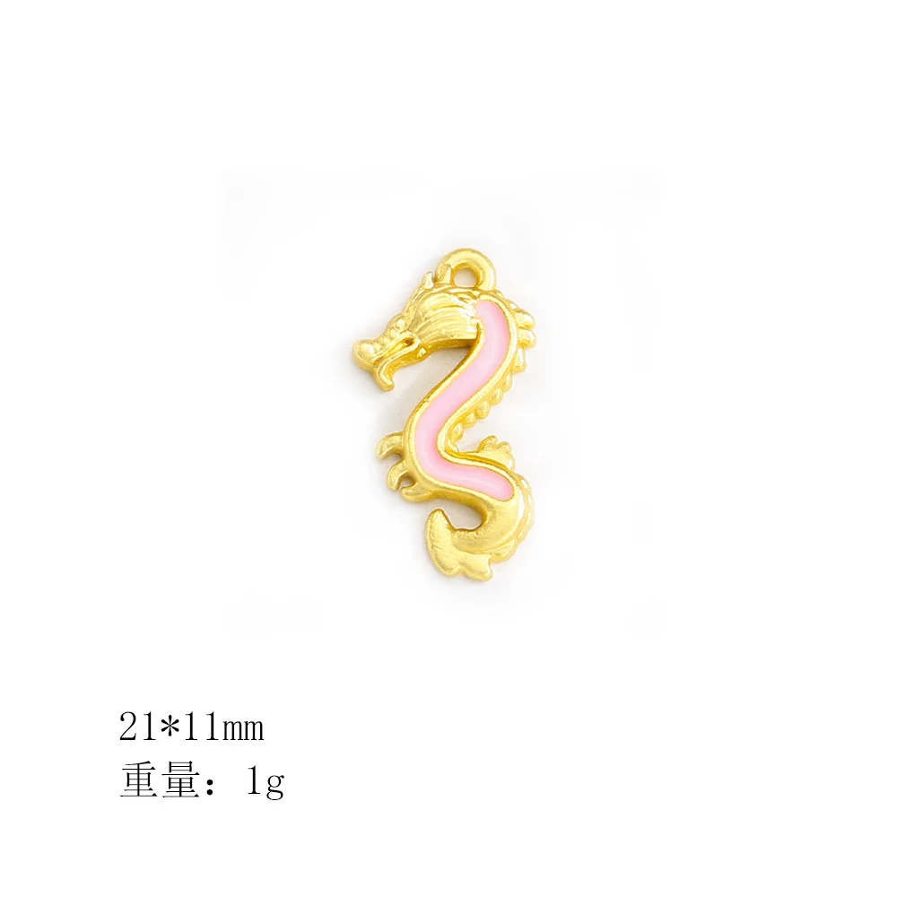 DIY oil-dripping alloy nine-color dragon-shaped jewelry bracelet and necklace accessories