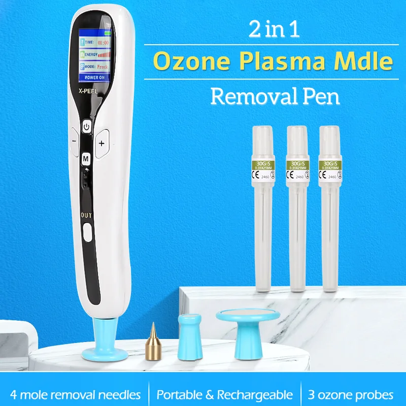 

Newest 2 IN 1 Ozone Plasma Pen Face Eye Lifting Fibroblast Pen Skin Mole Dark Spot Wart Freckle Remover Beauty Machine