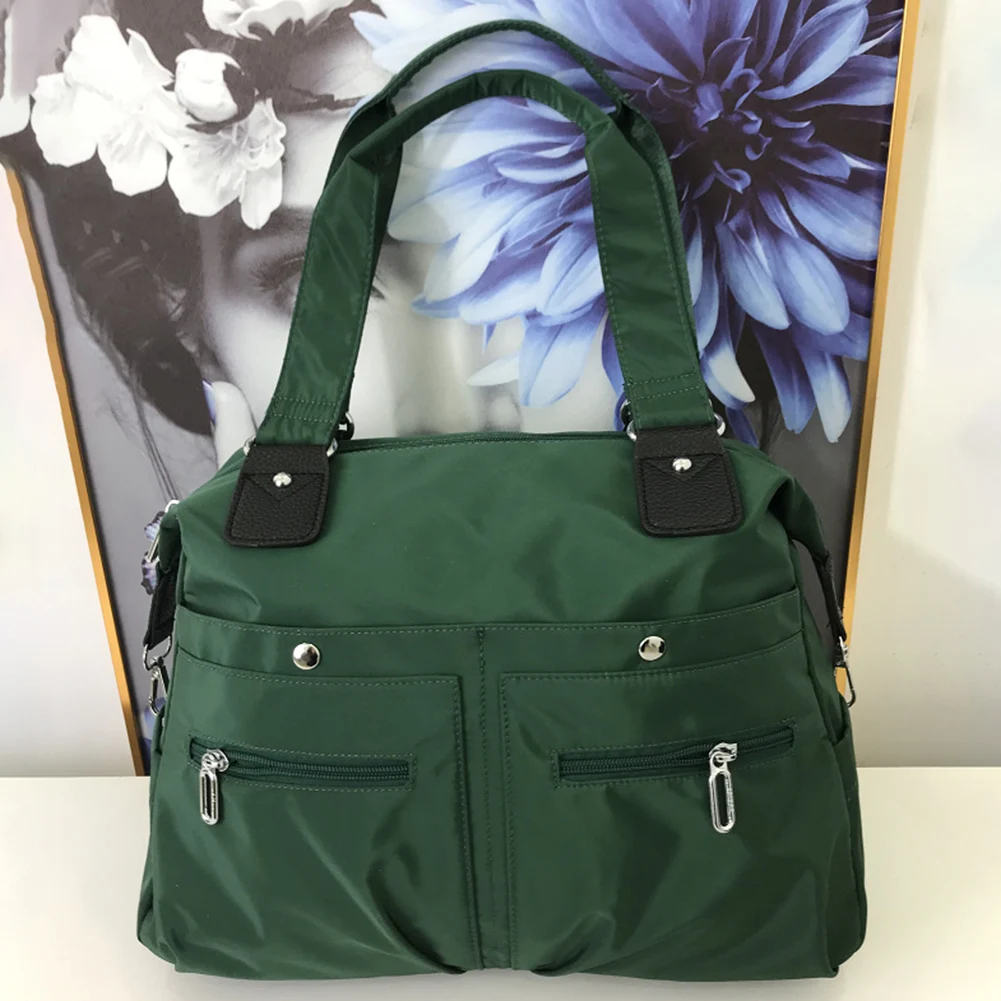 Carrying Diaper Bag Large Capacity Mommy Handbags Multi-Functional Nylon Waterproof Multi-pockets Portable for Weekend Vacation