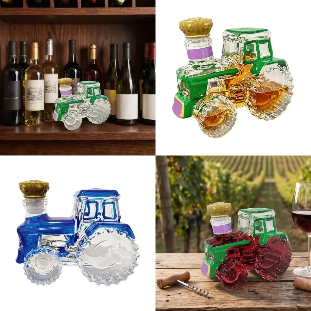 L9BE Heat Resistant Glass Tractors Infuser Bottle Fashion Drink Container Perfect For Making Herbal Wine At Homes