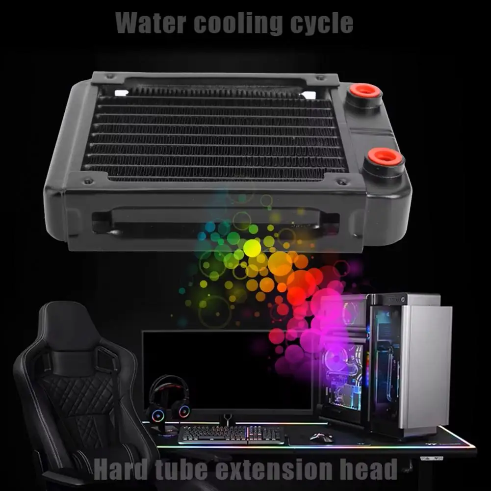 120 ミリメートル水冷ラジエーター広く使用されている G1/4 スレッドアルミ熱交換器ラジエーター PC クーラーヒートシンク