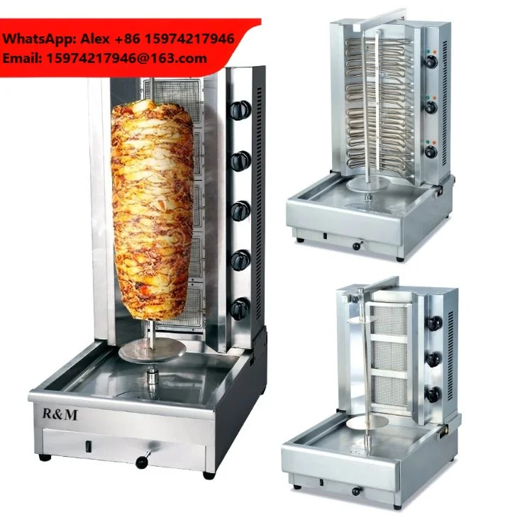 2 3 4 5 6 Burner Mini Gas Electric Portable Heater Shawarma Oven Machine Automatic Roasting Double Dual Equipment For Home Use