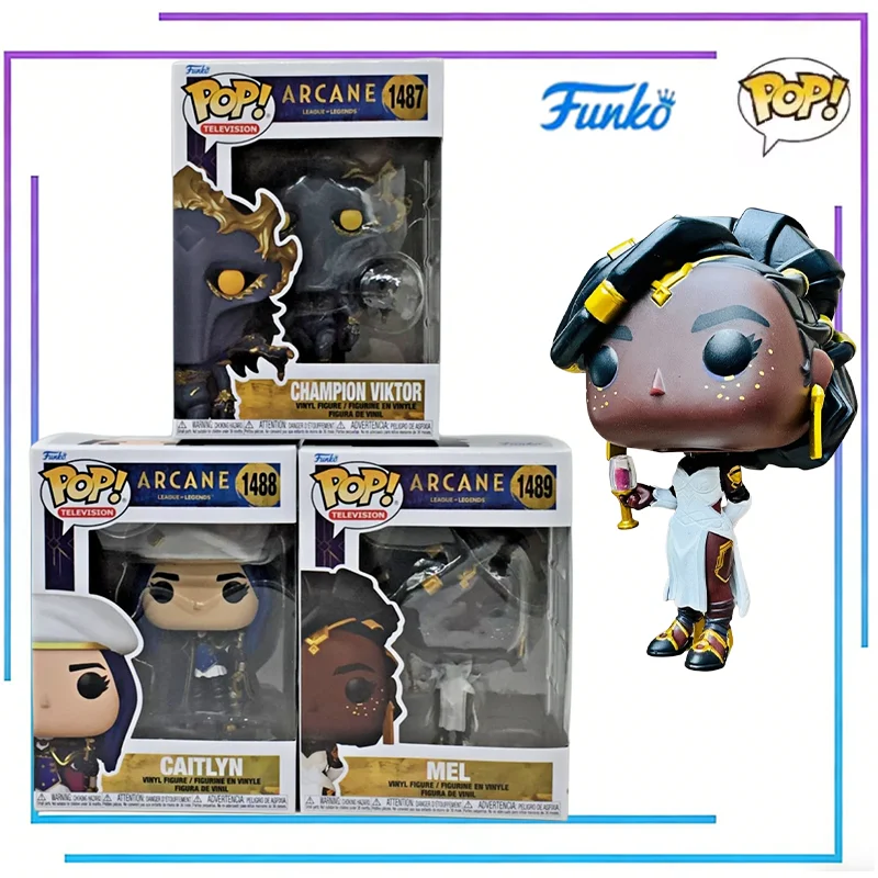 

Коллекционная виниловая фигурка Funko POP League of Legends Arcane: Кейтлин и Чемпион Виктор, модель-кукла, игрушка, подарок