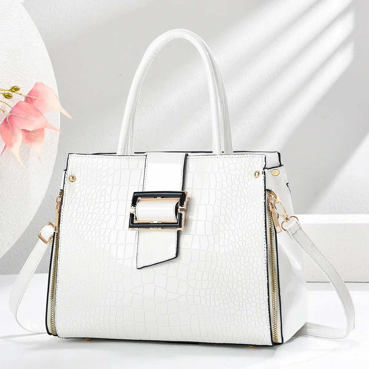 

Модная повседневная сумка-тоут, сумки из мягкой кожи, женские сумки на плечо, большие сумки через плечо с крокодиловым узором, трендовая сумка с верхней ручкой