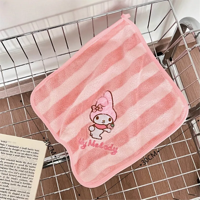 

Sanrio Kawaii Cinnamoroll Towel Anime Kuromi My Melody New Plush Kid's Face Wash Square Kitchen Absorbent Dish Cloth Cute Gift