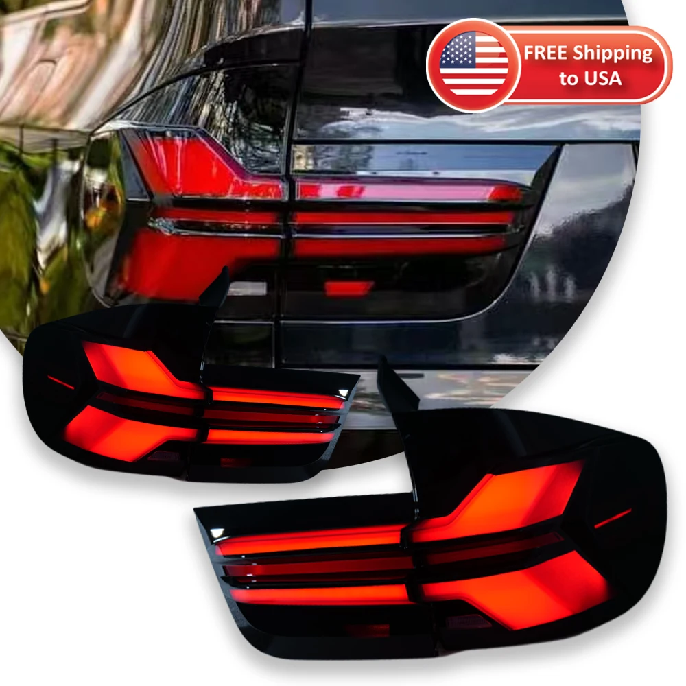 Car LED Taillight For BMW X5 E70 2007-2013 Yellow Turn Signal Upgraded To 2023 Style Taillights Plug And Play Car Accessories