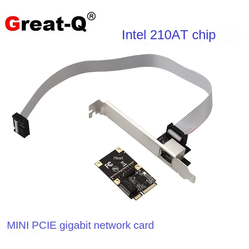 MPCIe Mini PCIe kartu jaringan Gigabit, kartu jaringan Desktop 1000M kartu jaringan kabel Chip I210AT