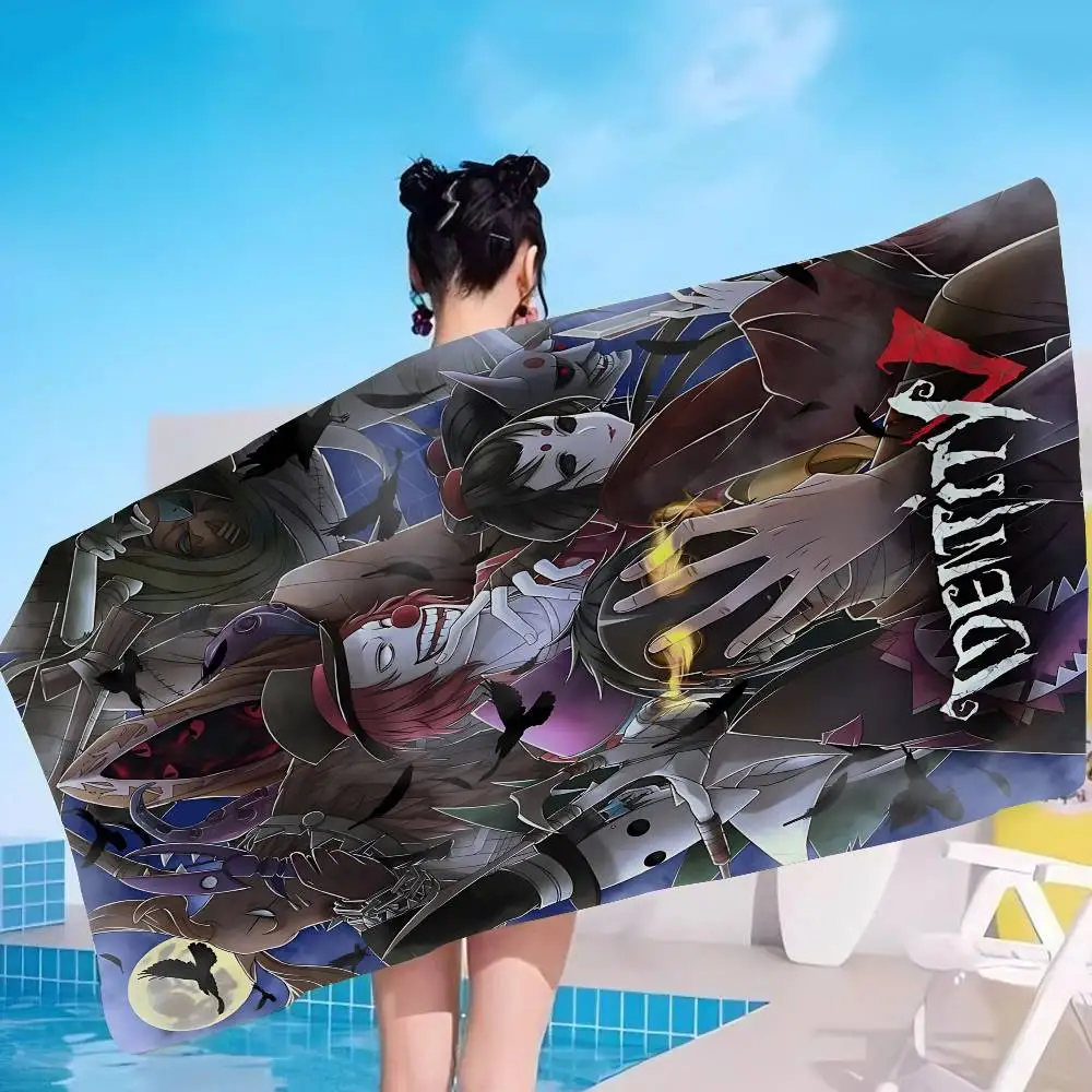 Game Anime I-Identity V Bath Towel Microfiber Soft Water Absorbing Breathable For Girl Kids Decorative Cartoon Beach Towel