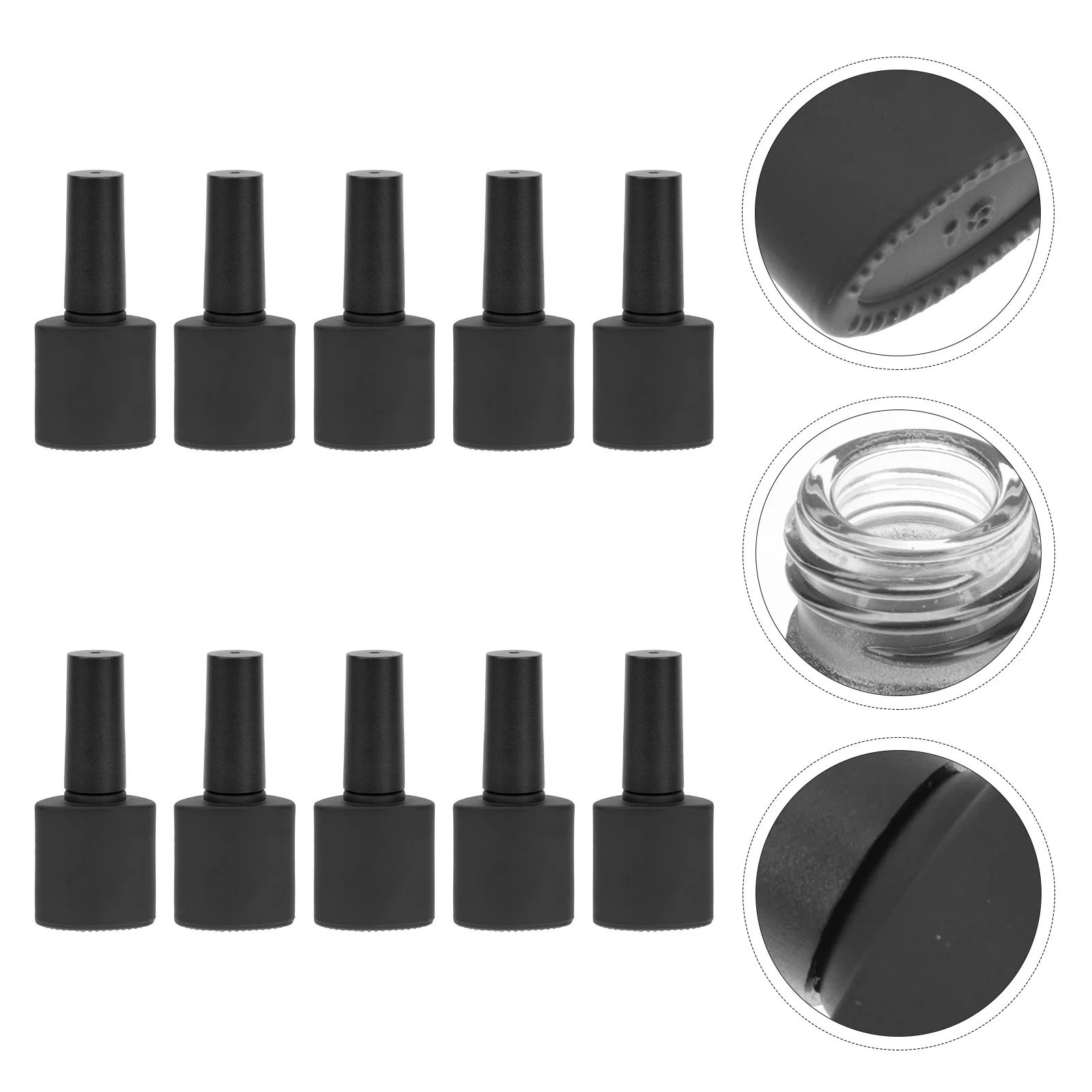 Bouteilles de vernis à ongles en forme oblates, réutilisables et portables, outil de rangement de vernis à ongles, conteneur de mélange, accessoire de manucure, DIY, 10 pièces