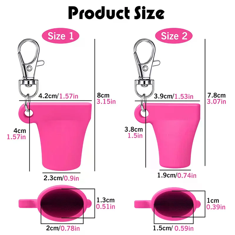 Practical Silicone Keychain Cap Lip Gloss Accessories Portable Durable Holder Keychain Compatible For Lipstick Storage Cap view 5