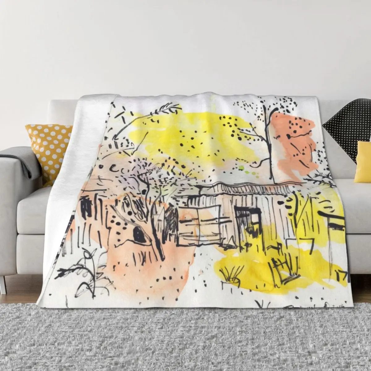 

The Old Shed Out the Back Throw Blanket blankets and throws warm winter Polar Baby Blankets