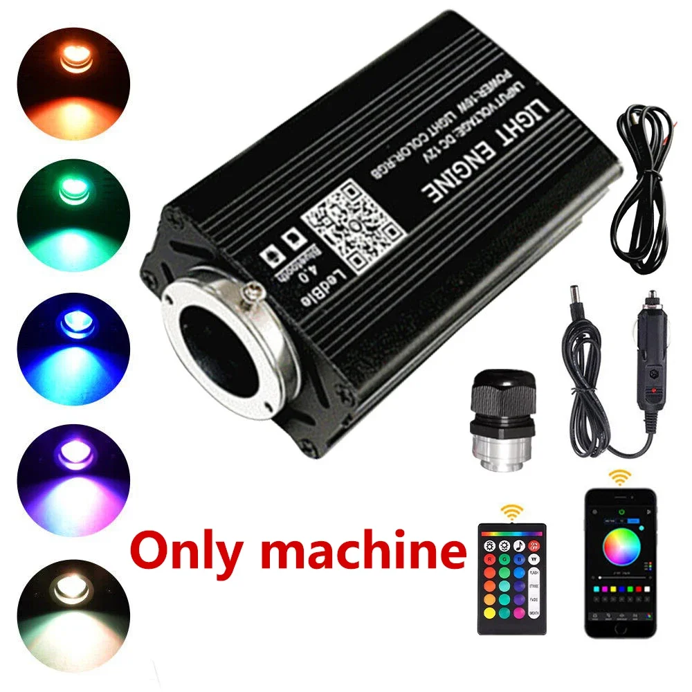 Auto Sterrenhemel Licht Auto Home Glasvezel Verlichting Sfeer Lamp Muziek Controle Plafondverlichting RGB 12 W 8 kleuren Auto Styling DIY