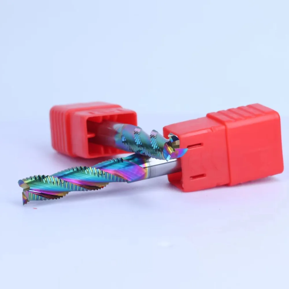 

Factory Direct Solid Carbide Roughing End Mill Cutter - Coarse Milling Cutter with Color Coating (Pack of 5)