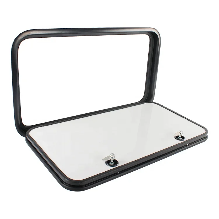 RV Luggage Door 800*450mm With Rounded Corners And Locks Caravan Exterior Storage Hatch Door Aluminum Alloy Cabin Door