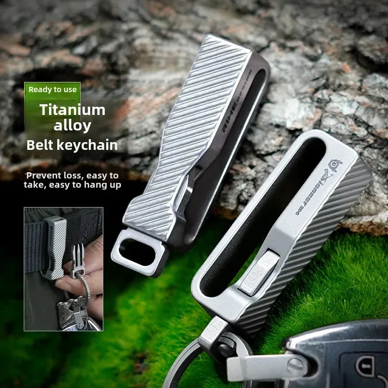 Portable Titanium Alloy Belt Buckle Clip Men's Outdoor Small Tool Direct Manufacturer Sale Titanium Alloy Skin Hook