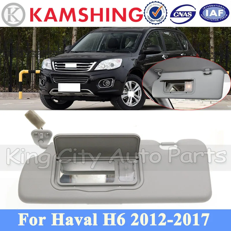 CAPQX Grey Sunshade Sun Visor For Haval H6 2012-2017 Sunvisor Sun Visor Shade With Light