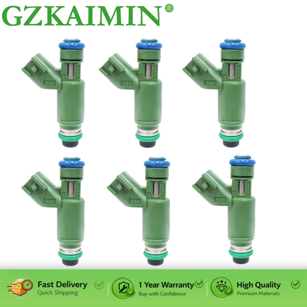 GZKM 6PCS  1955004011 1X43AB 195500-4011 1X43-AB Fuel Injector Nozzle For JAGUAR 2001-2008 X Type 2.5, 3.0 V-6