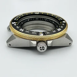 NH35 Case Samurai King Case Fit NH35 NH36 4R  Automatic Movement Sapphire Mirror Stainless Steel Dial 28.5MM Dive Watch Case