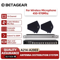 Betagear 안테나 분배 시스템 패시브 안테나 및 액티브 광대역 UHF 안테나 분배기, RF 신호 분배기, 450-970Mhz