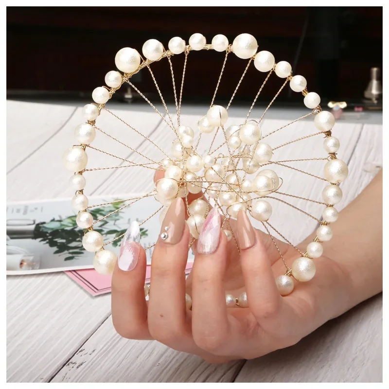 

Mermaid Pearl Shell Dish Nail Art Display Tray Net Shape Cosmetic Organizer Jewelry Training Photo Props Manicure Tools