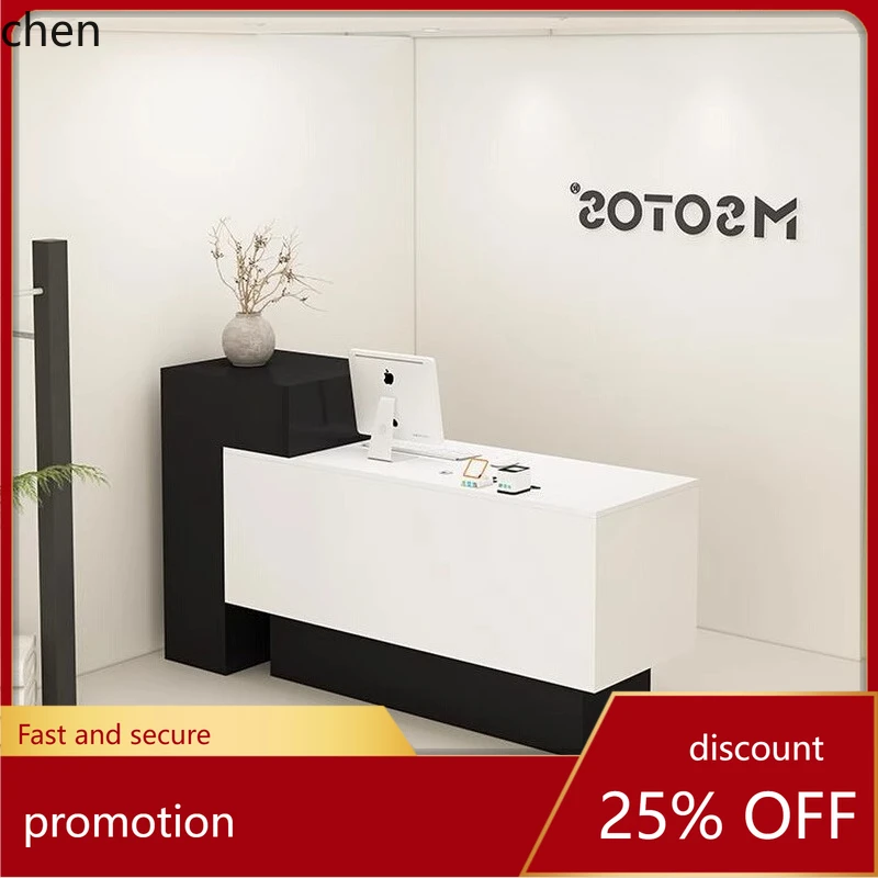 

CZ Beauty Salon Cashier Desk Modern Simple Women's Clothing Store Small Island Cabinet Front Desk Reception Counter Table
