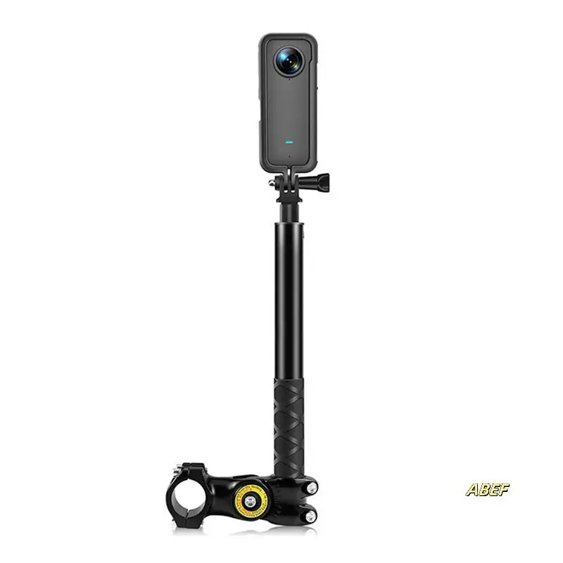 Suporte ajustável para guidão de motocicleta para câmeras Gopro, DJI, Insta360 Monopé invisível para selfie stick