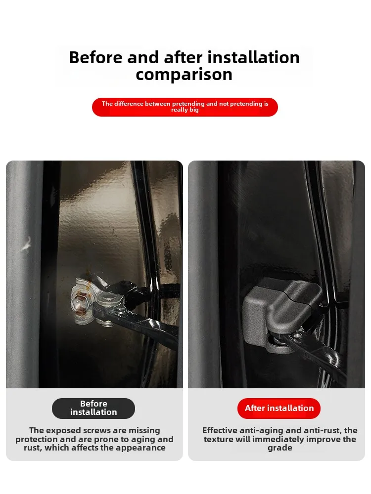 محدد الباب الغطاء الواقي ABS المضادة للصدأ قفل الباب الغطاء الواقي لتويوتا ألارد 40 سلسلة 2024 الملحقات الداخلية #3