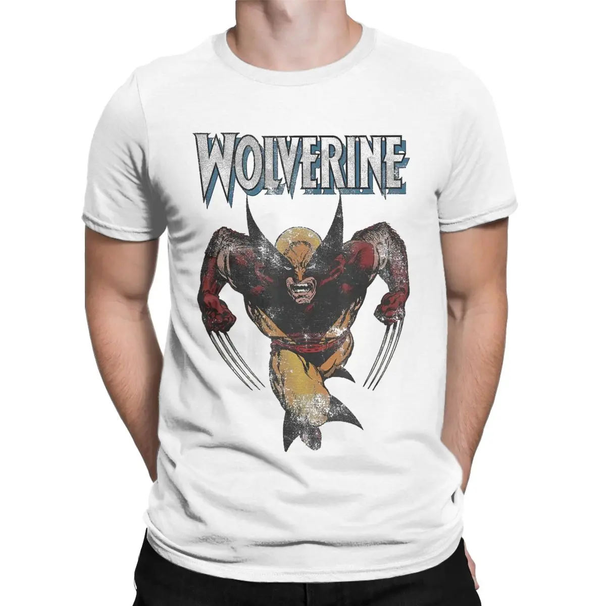 Men's Wolverine T Shirt John Byrne Logan Comic Icon Cotton Clothes Vintage Short Sleeve Round Neck Tees Classic T-Shirt