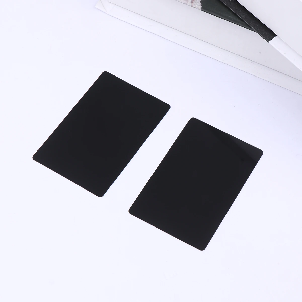 

50 Pcs Laser Engraving Business Card Anodized Aluminum Blanks Black DIY Credit Card Name CNC Eng grav Flexible