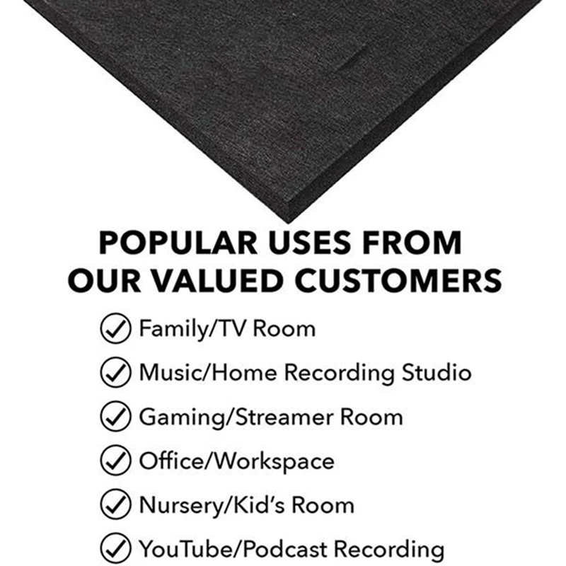 48 Pcs Acoustic Foam Panels,Soundproofing Panel Beveled Edge Sound Panels, Acoustic Treatment Used In Home&Offices Wall